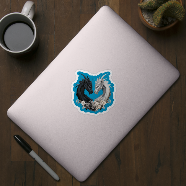 Dragons in Heart Shape by Luxinda